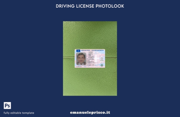 stile verificato patente di guida greca presente modello frontale photolook